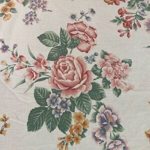 Vintage floral twin flat sheet cottage shabby chic